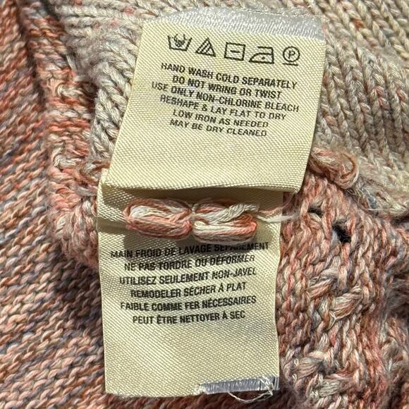 Moth Sweater Antia Cable Knit Swing Boho Cozy Romantic Minimalist Casual Size XS - Picture 5 of 7